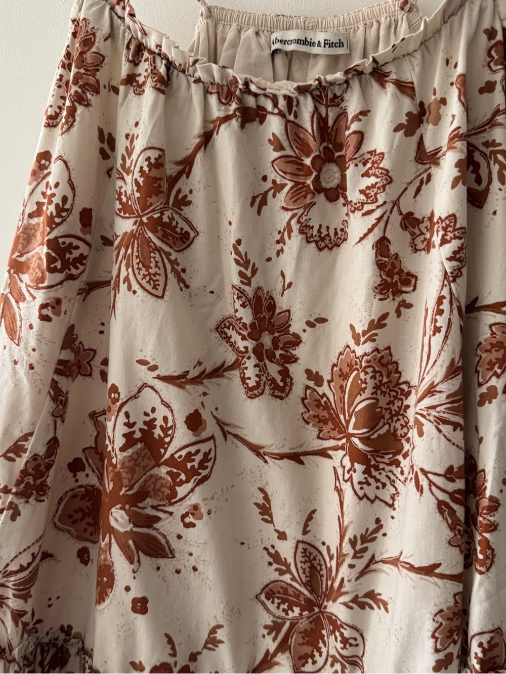 Abercrombie & Fitch Brown Floral Mini Babydoll Dress - Picture 3 of 9